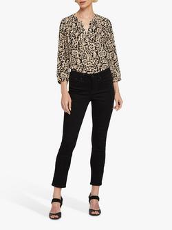 NYDJ Alina Skinny Ankle Grazer Jeans, Black