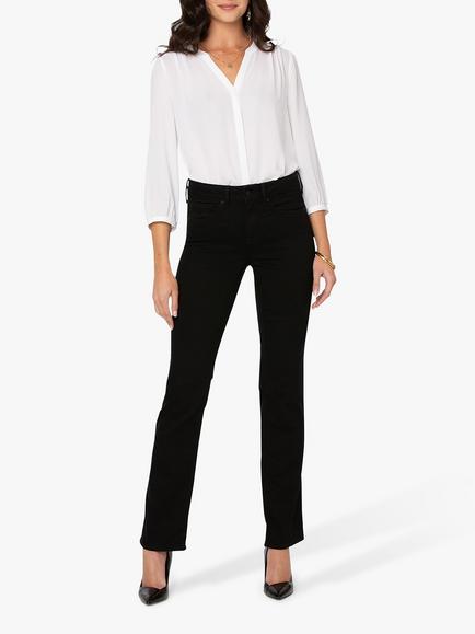 NYDJ Marilyn Straight Leg Jeans, Black
