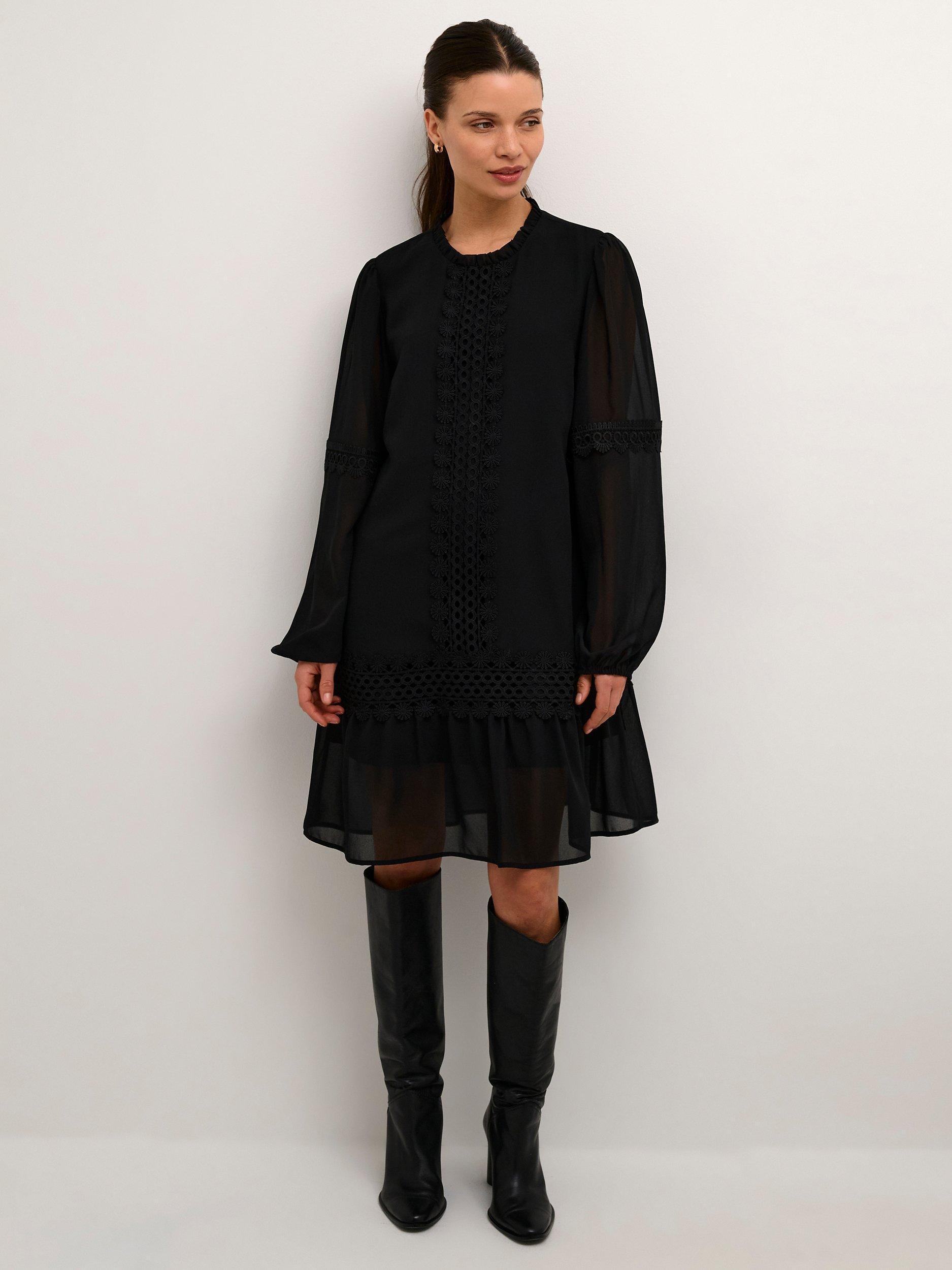 KAFFE Freya Dress, Deep Black