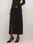 KAFFE Sinem Maxi Denim Skirt, Deep Black