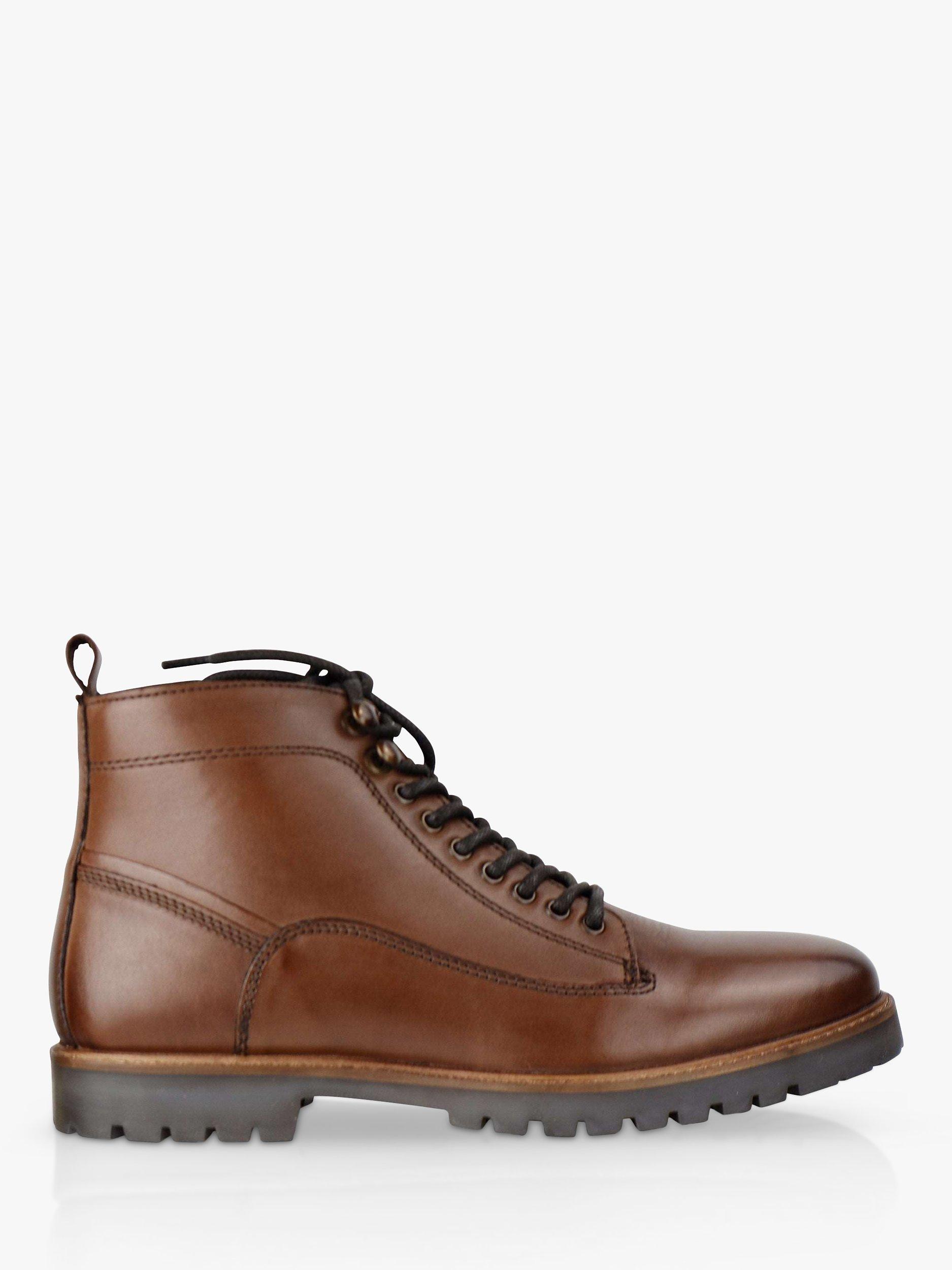 Silver Street London Thames Leather Lace Up Boots Brown