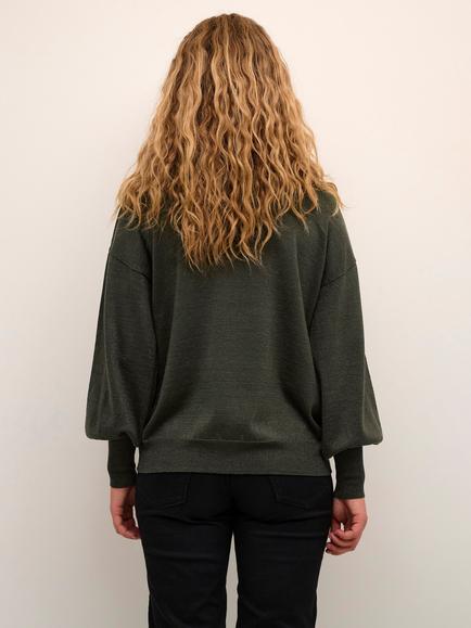 KAFFE Regina Sparkle Jumper - view 2, Forest Night