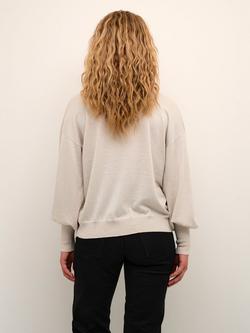KAFFE Regina Sparkle Jumper - view 2, Sand Dollar