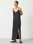 HUSH Aria Split Midi Dress, Black