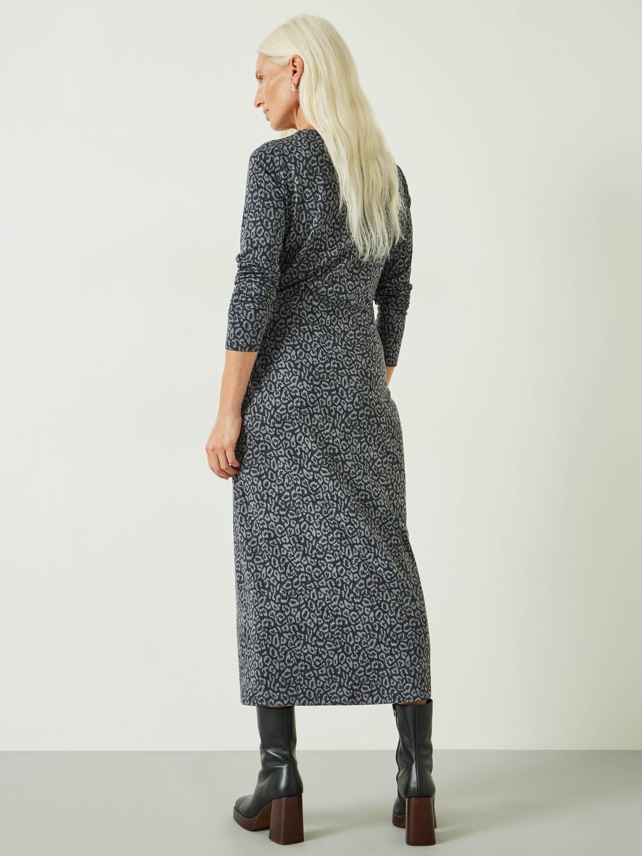 Grey animal print dress best sale