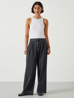 HUSH Lya Wide Leg Jeans, Washed Black - view 2, Washed Black