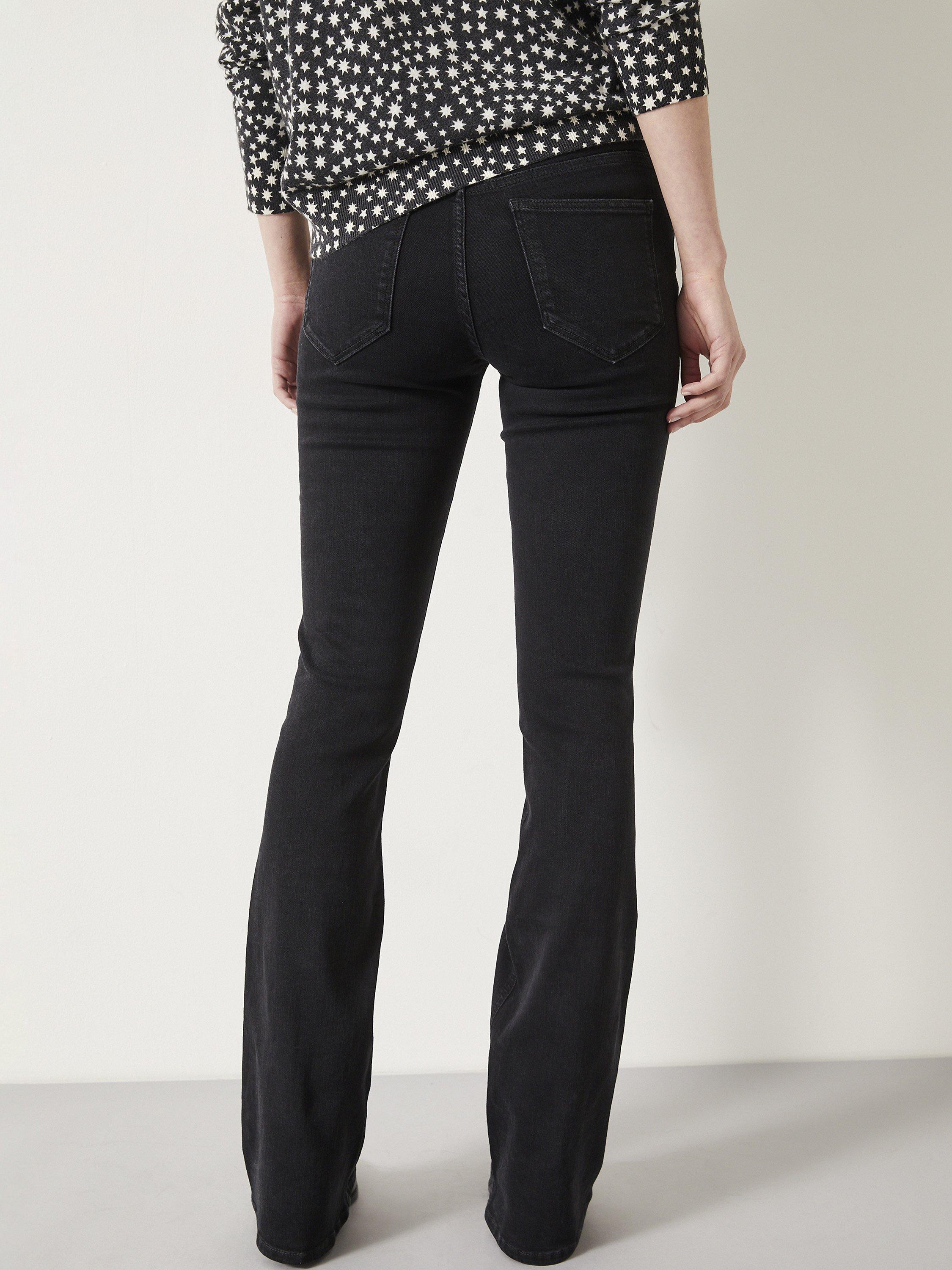 Product image 2 of 5, which shows HUSH Lorna High Waist Bootcut Jeans, Washed Black, 4R