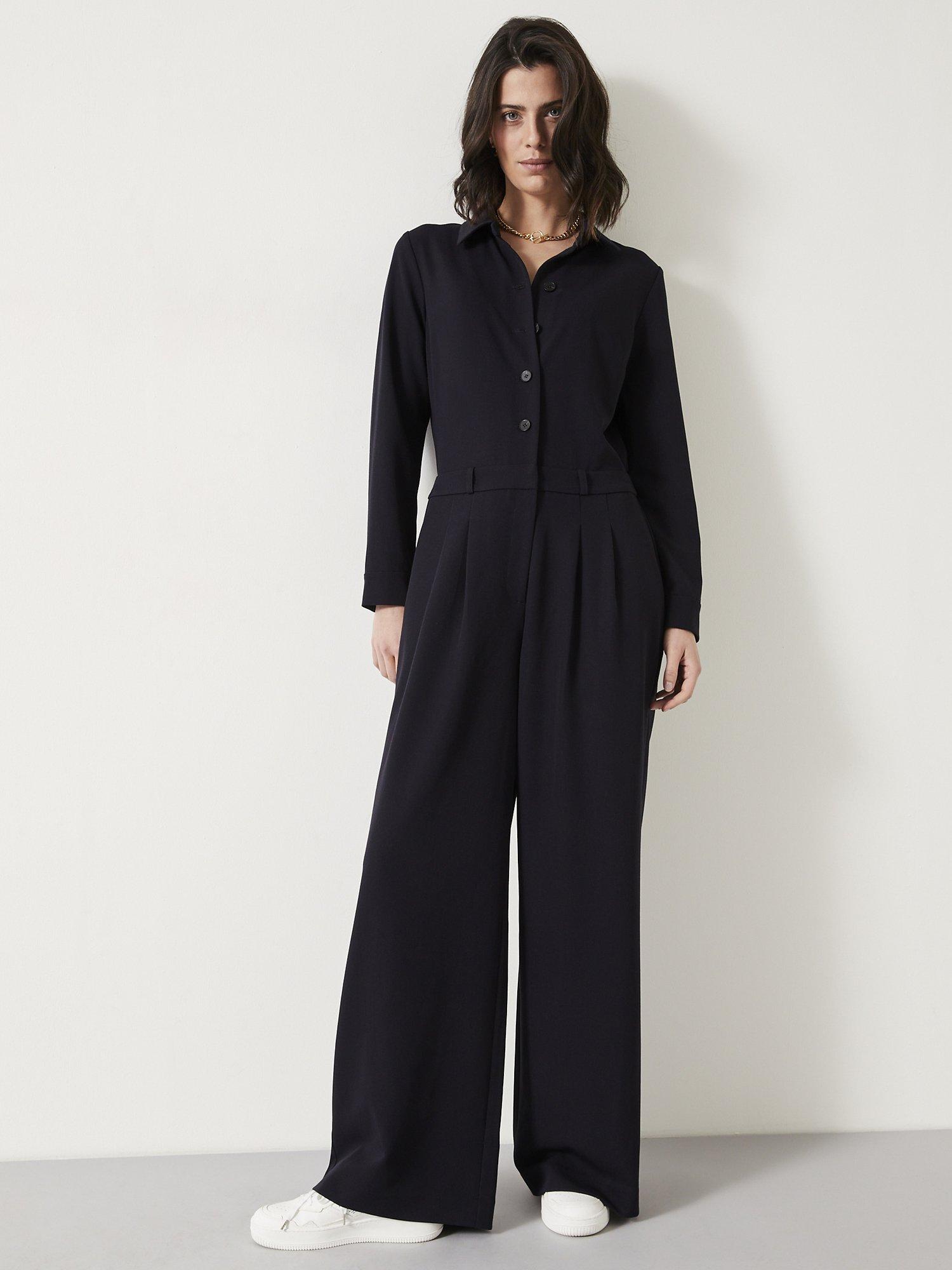 HUSH Elora Wide Leg Jumpsuit Midnight Navy