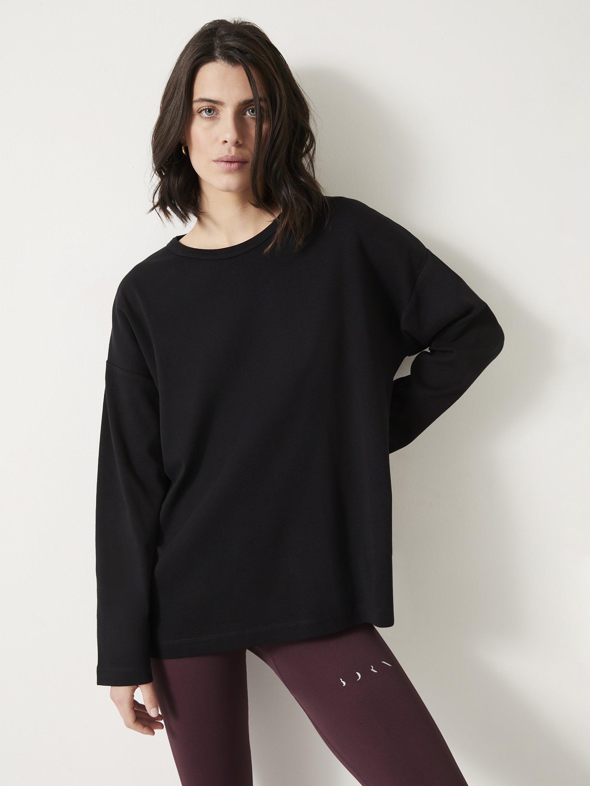 HUSH Rachel Relaxed Fit Top, Black