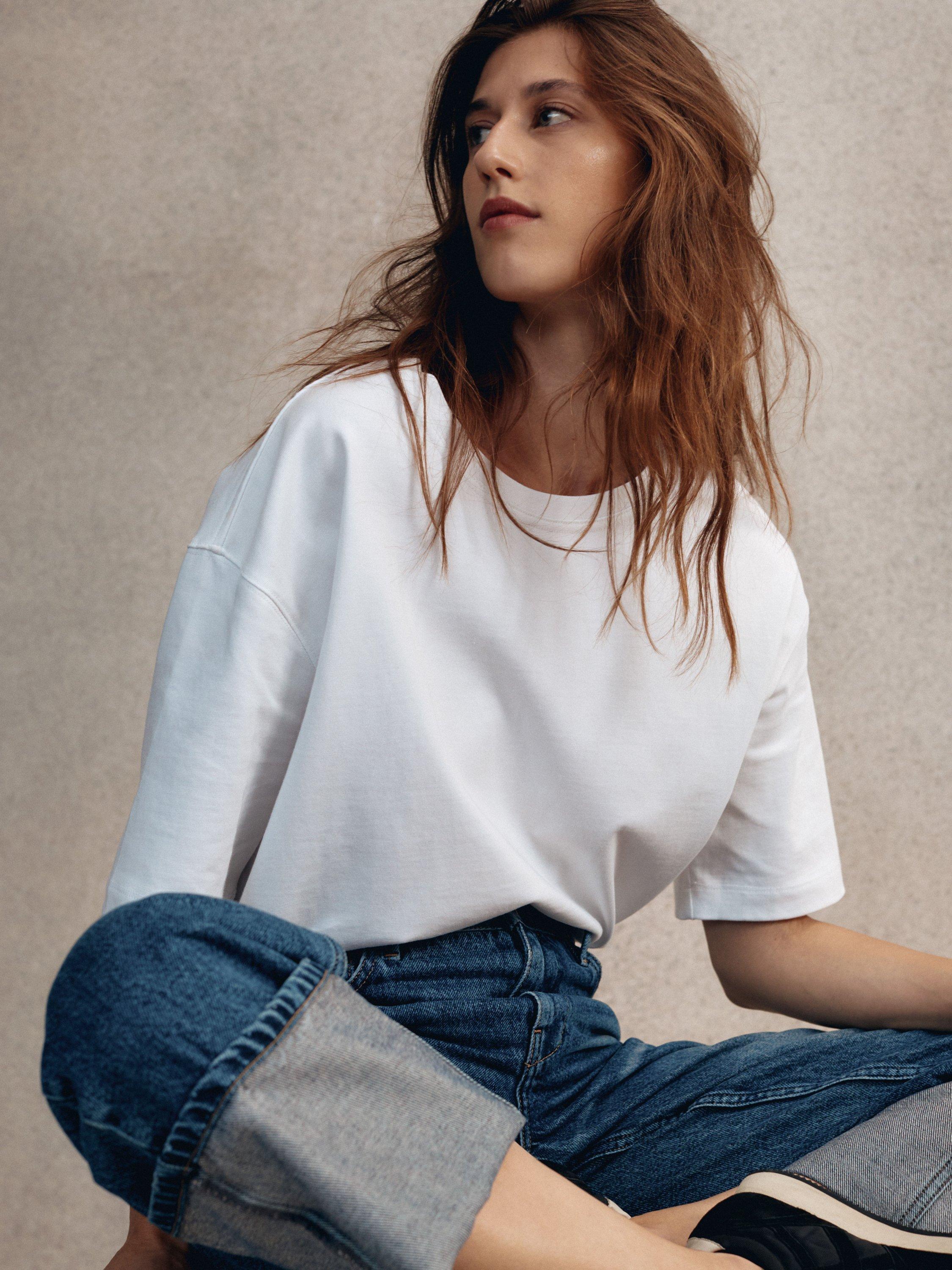 HUSH Aimee Oversized T-Shirt, White