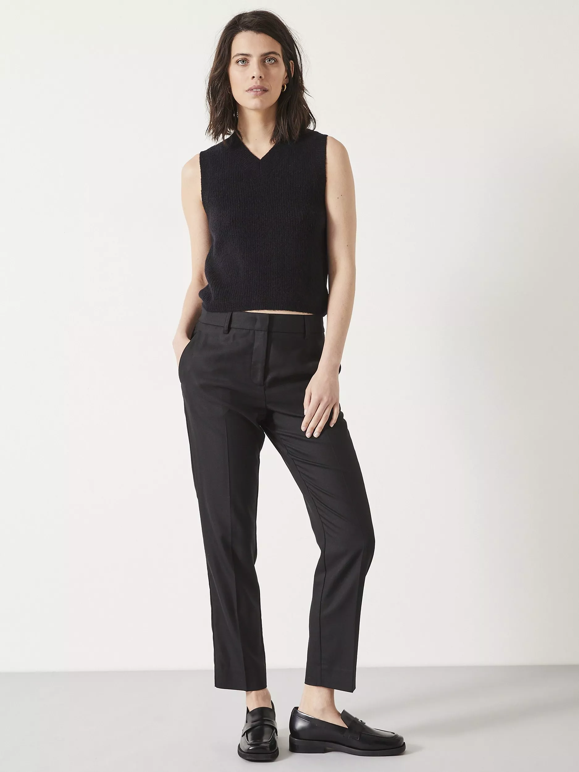 HUSH Amanda Slim Fit Suit Trousers Black