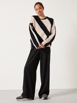 HUSH Ellis Wide Leg Trousers, Black - view 2, Black