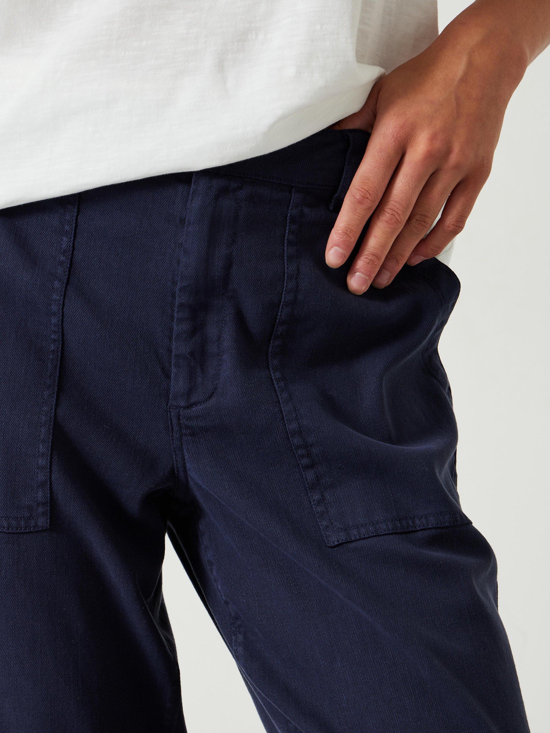 Product image 4 of 5, which shows HUSH Kelly Cargo Trousers, Midnight Navy, 4
