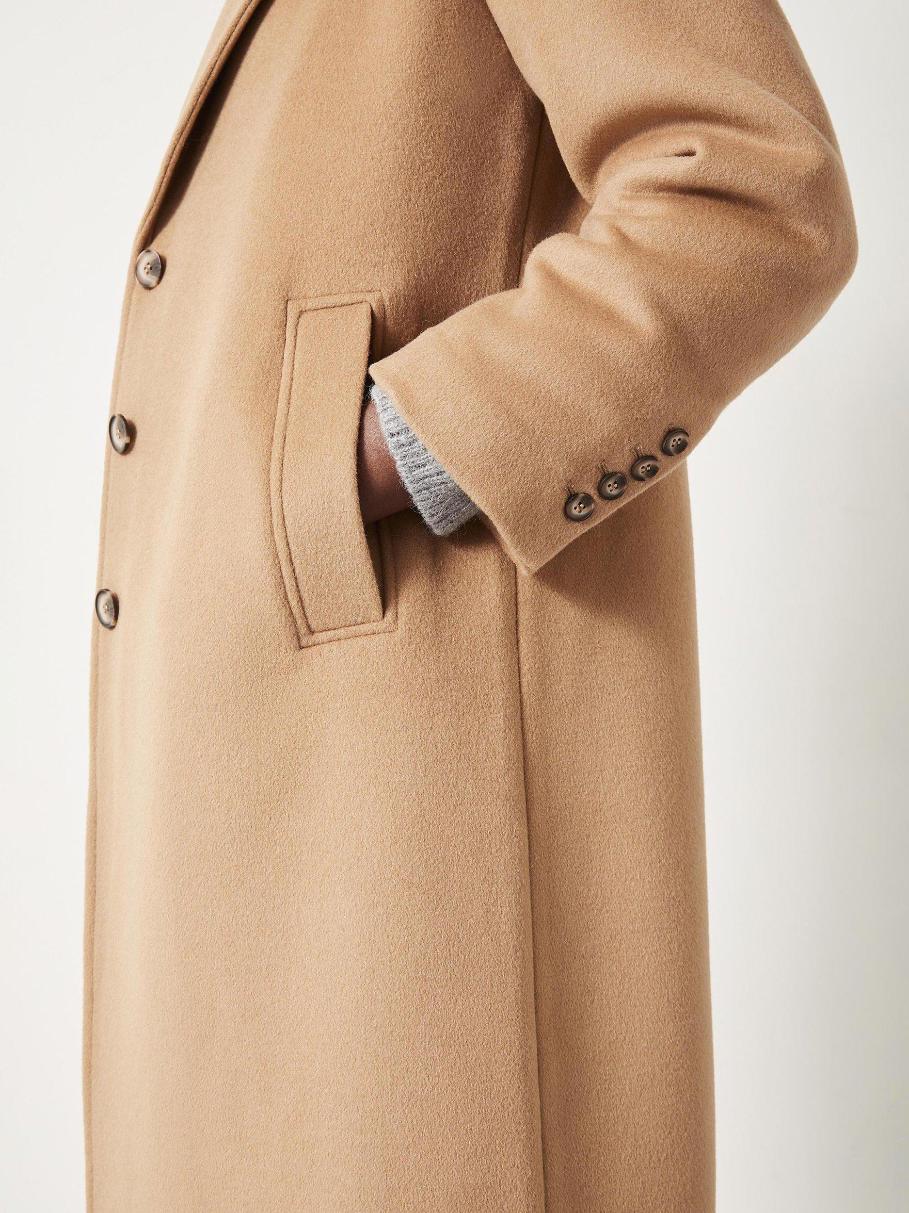 HUSH Mena Relaxed Wool Coat Camel