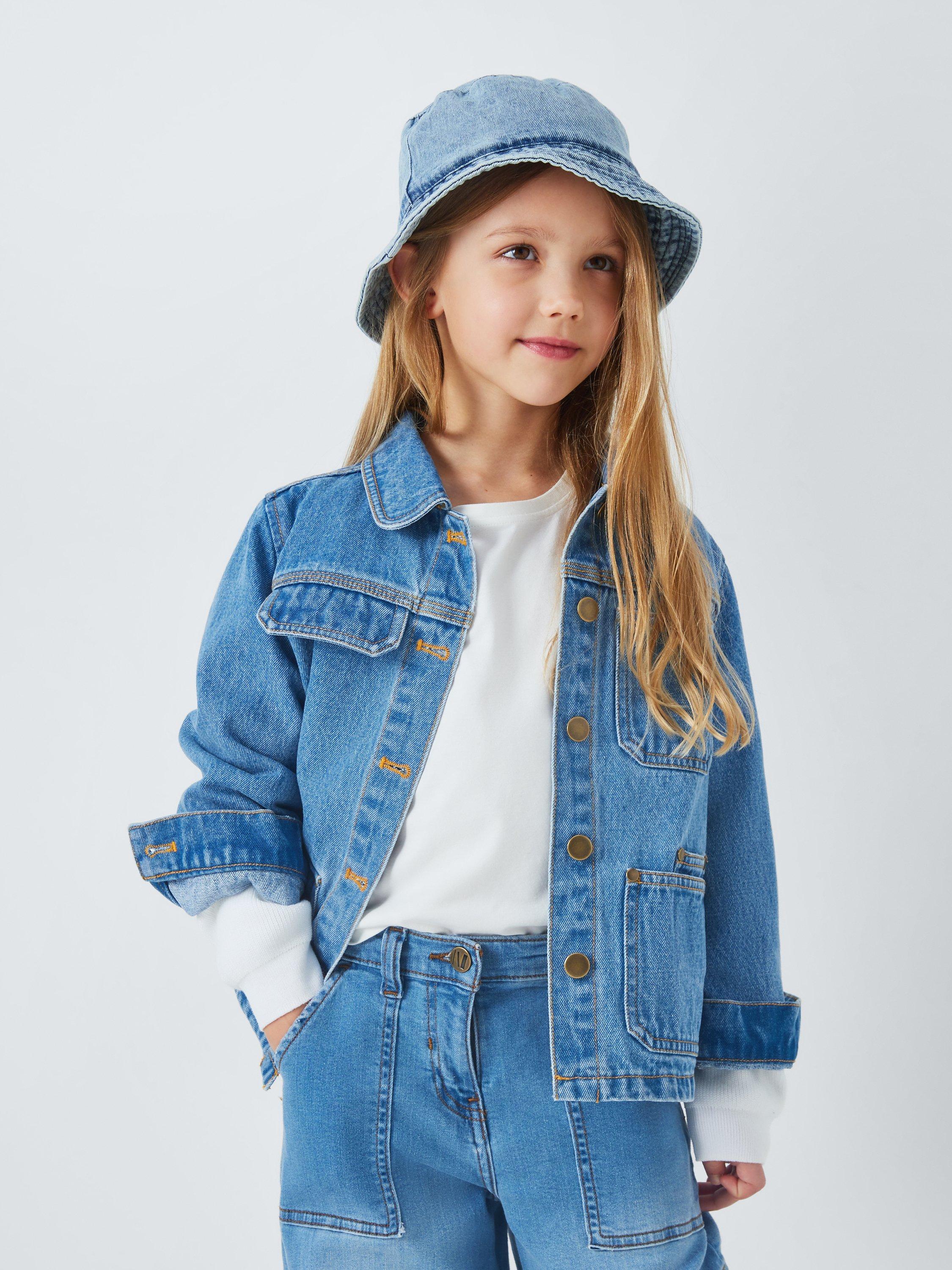 John Lewis Kids' Denim Shacket, Blue