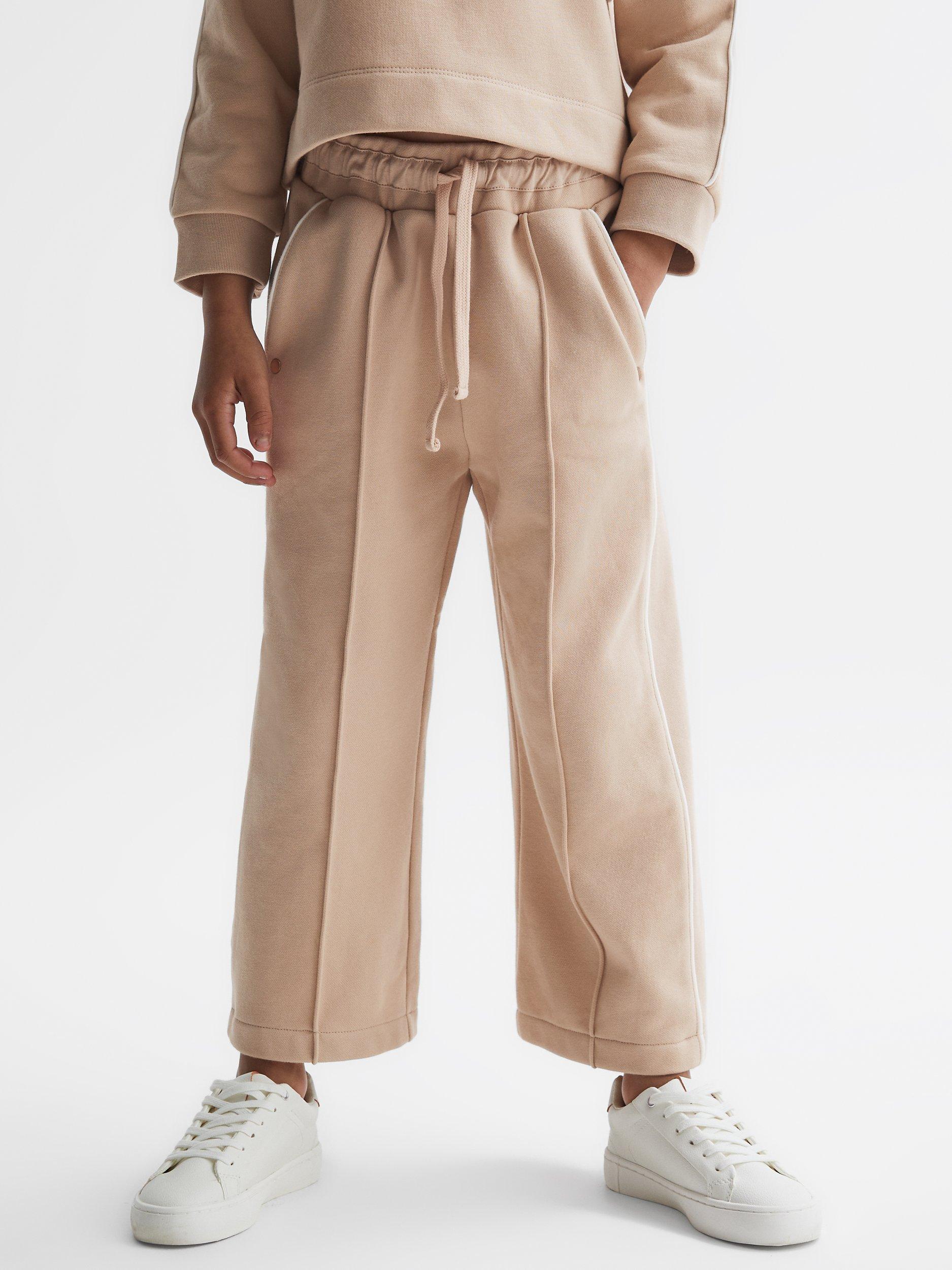 Reiss Kids' Amina Jersey Trousers, Camel