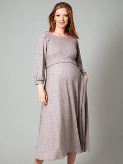 Tiffany Rose Vivian Maternity Ribbed Jersey Dress, Sparkle Chocolate, Sparkle Chocolate