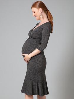 Tiffany Rose Stella Maternity Gown Dress, Sparkle Black - view 2, Sparkle Black