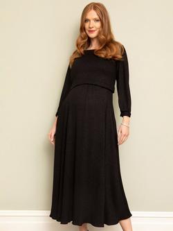 Tiffany Rose Vivian Nursing Midi Dress, Sparkle Black, Sparkle Black