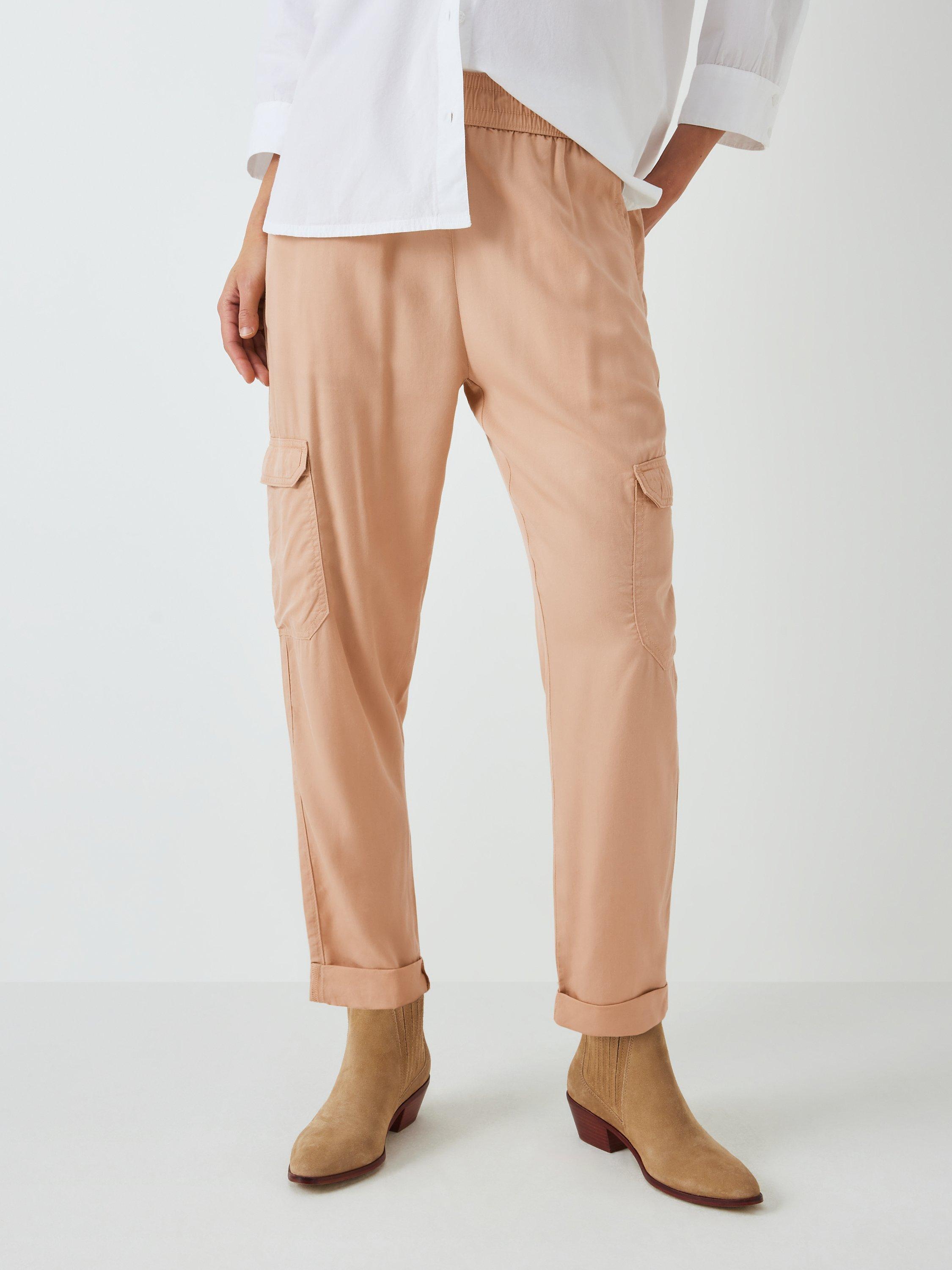 John Lewis ANYDAY Turnup Cargo Trousers, Stone