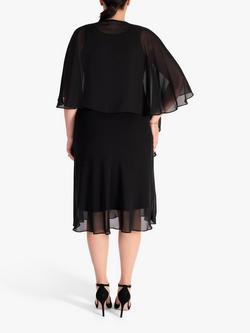 chesca Chiffon Shawl, Black - view 2, Black