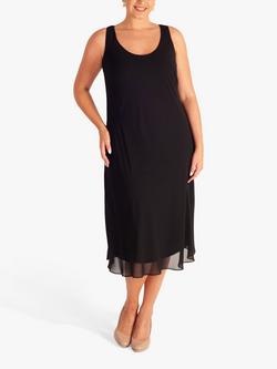chesca Bias Cut Midi Dress, Black