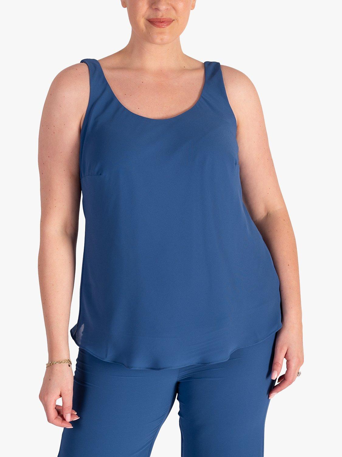 chesca Chiffon Camisole Top Bluebird