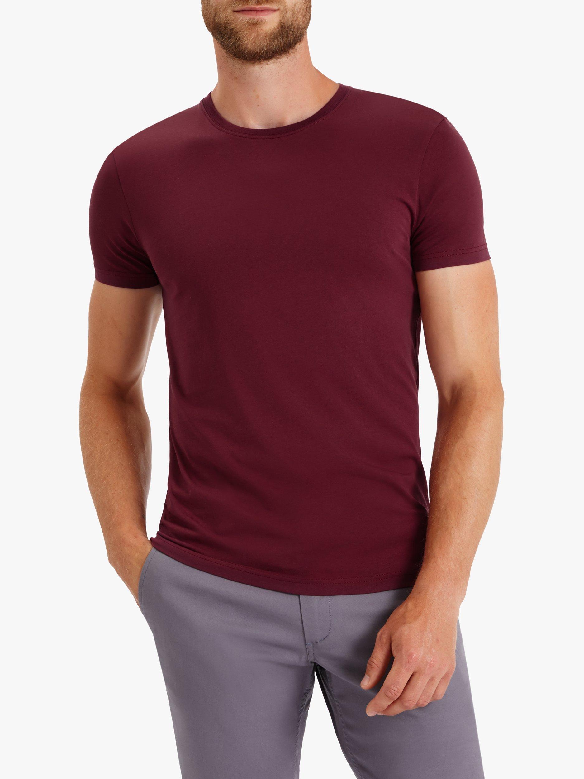 SPOKE Straight Cut T-Shirt, Maroon, M Long