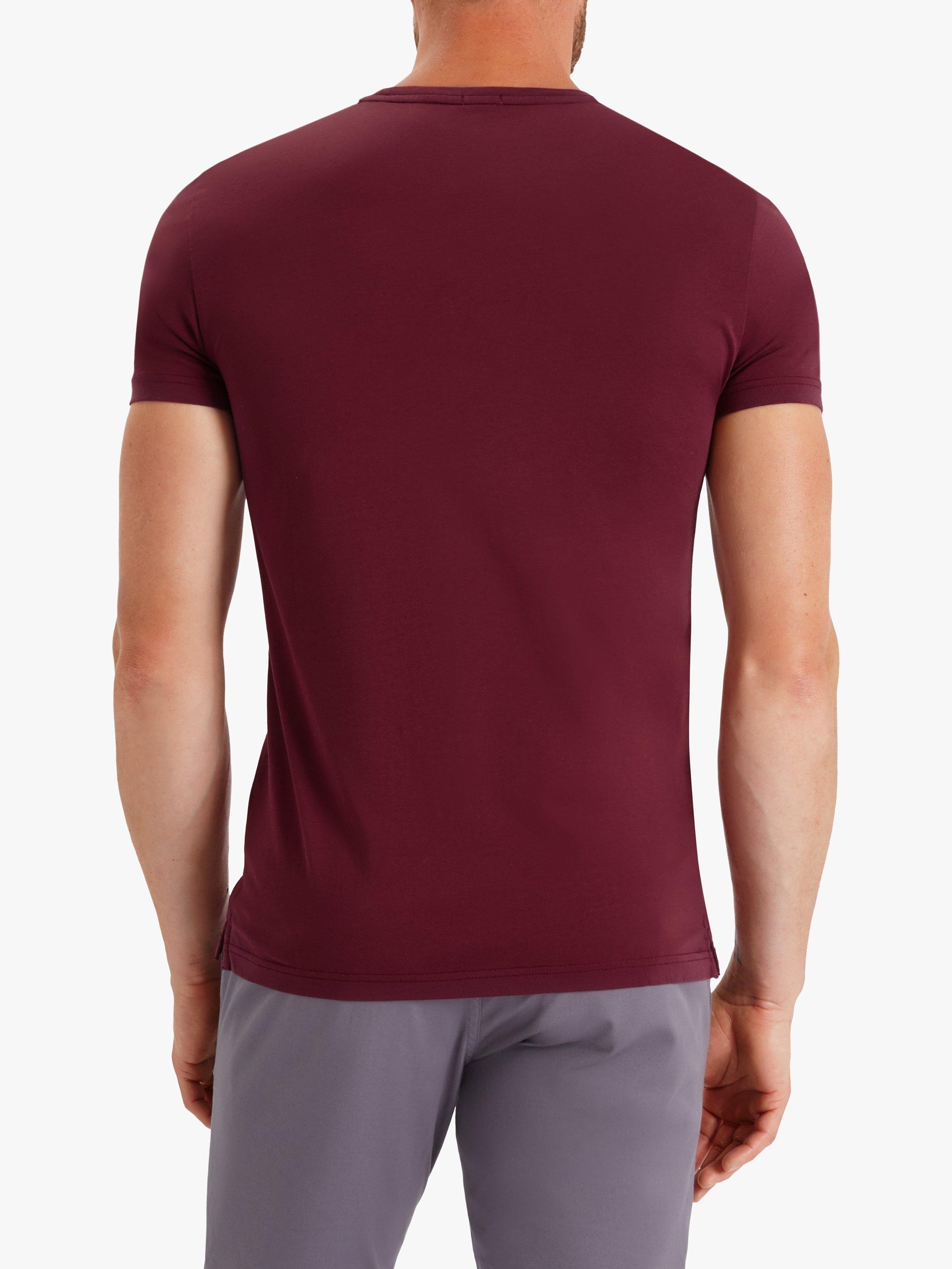 SPOKE Straight Cut T-Shirt, Maroon, M Long