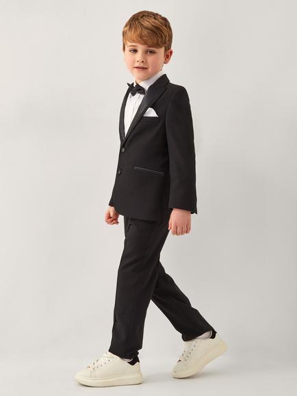 Monsoon Kids' Benjamin Tuxedo 4 Piece Suit, Black, Black