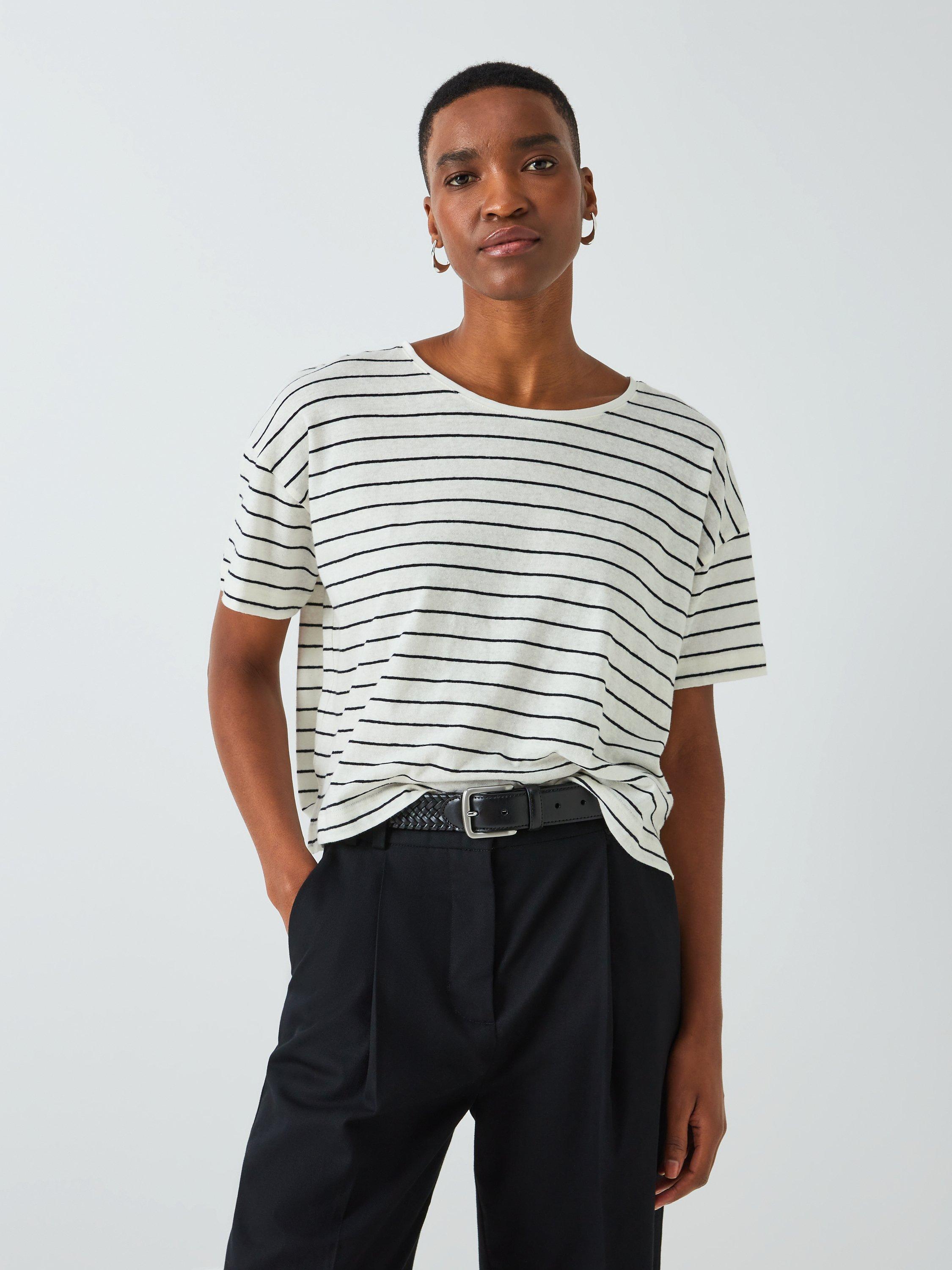John Lewis Relaxed Linen Crew Neck T-Shirt