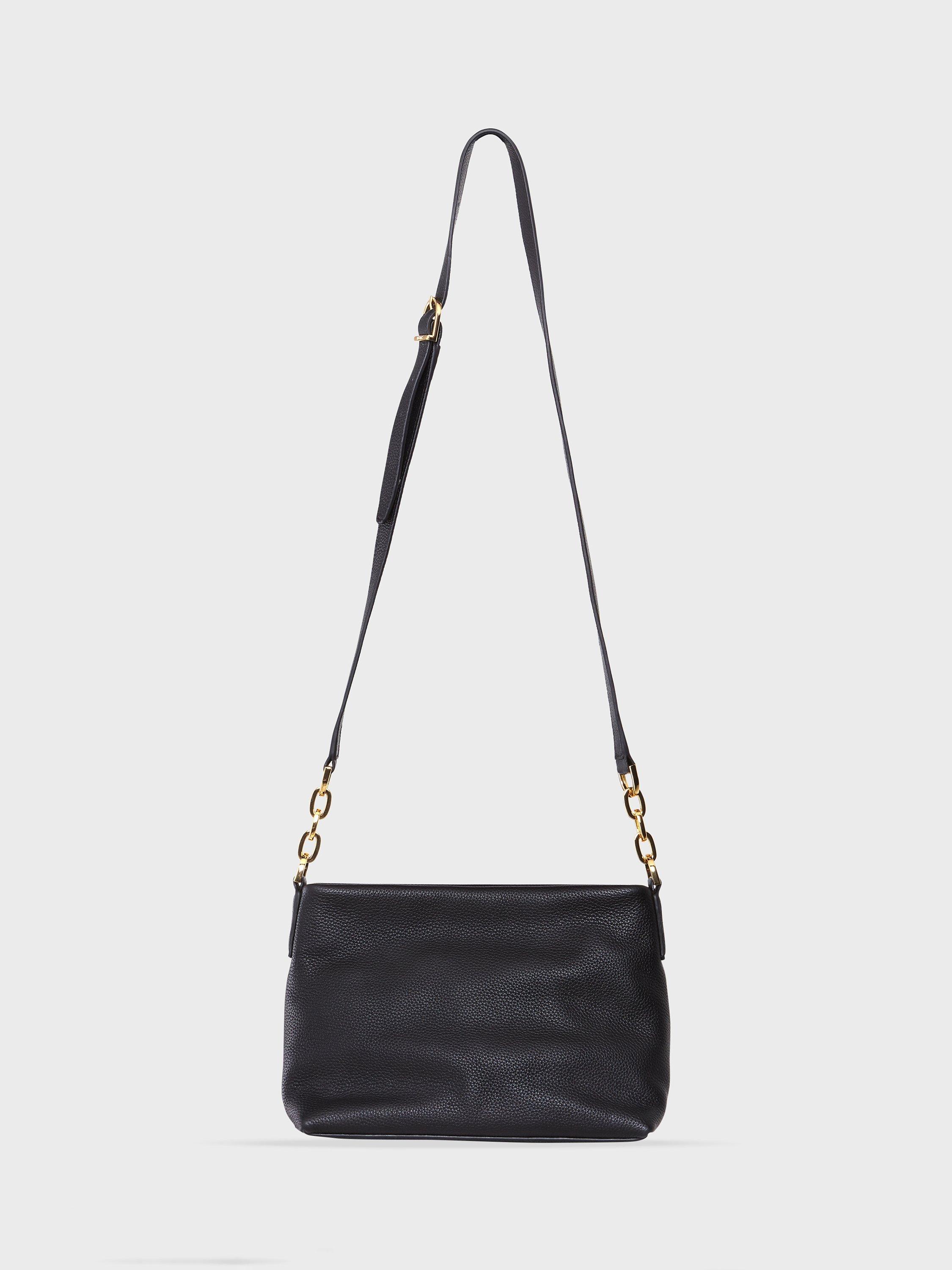 Hobbs Hampstead Leather Cross Body Bag, Black