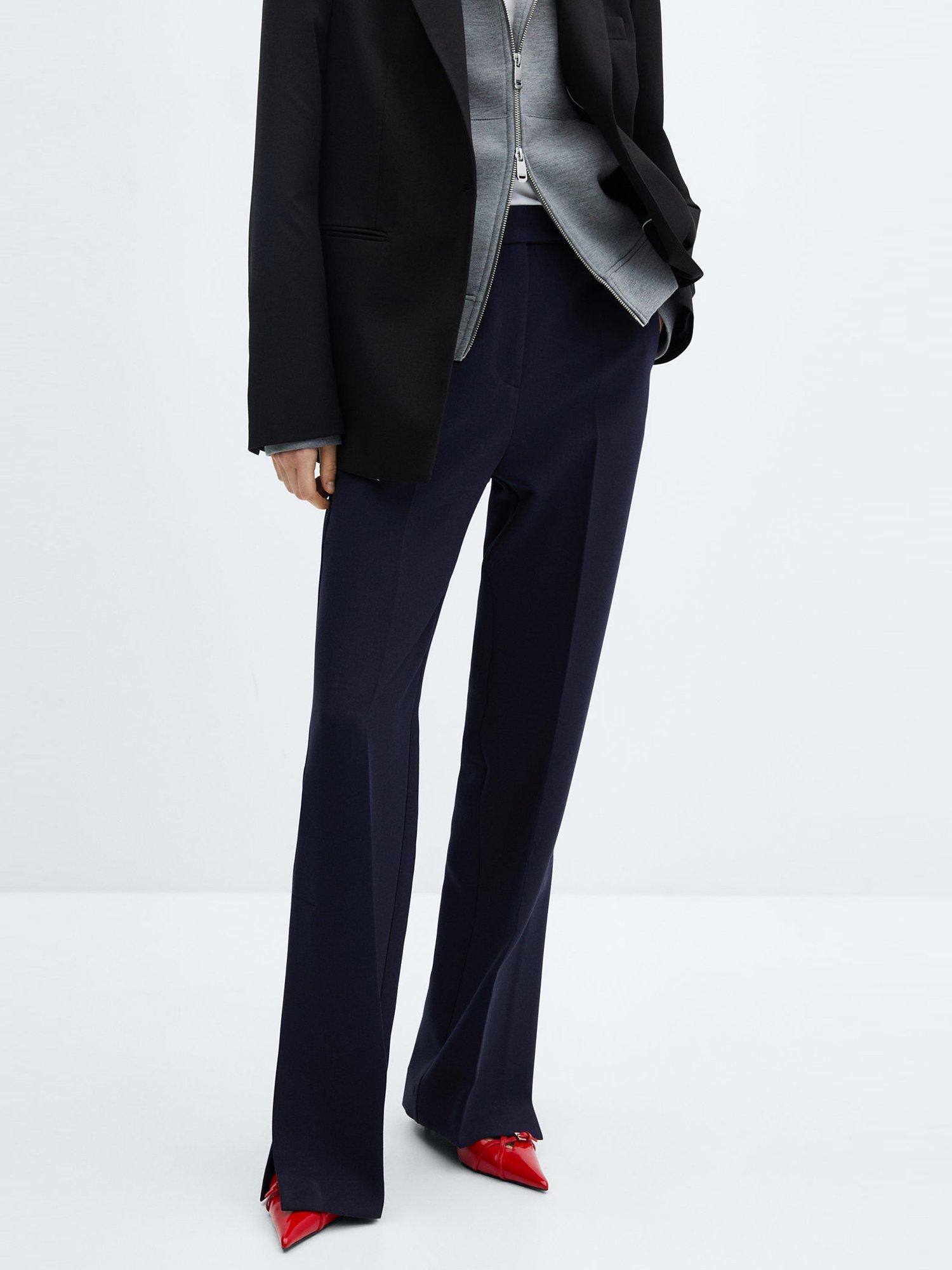 Mango Bolonia Tailored Trousers, Navy