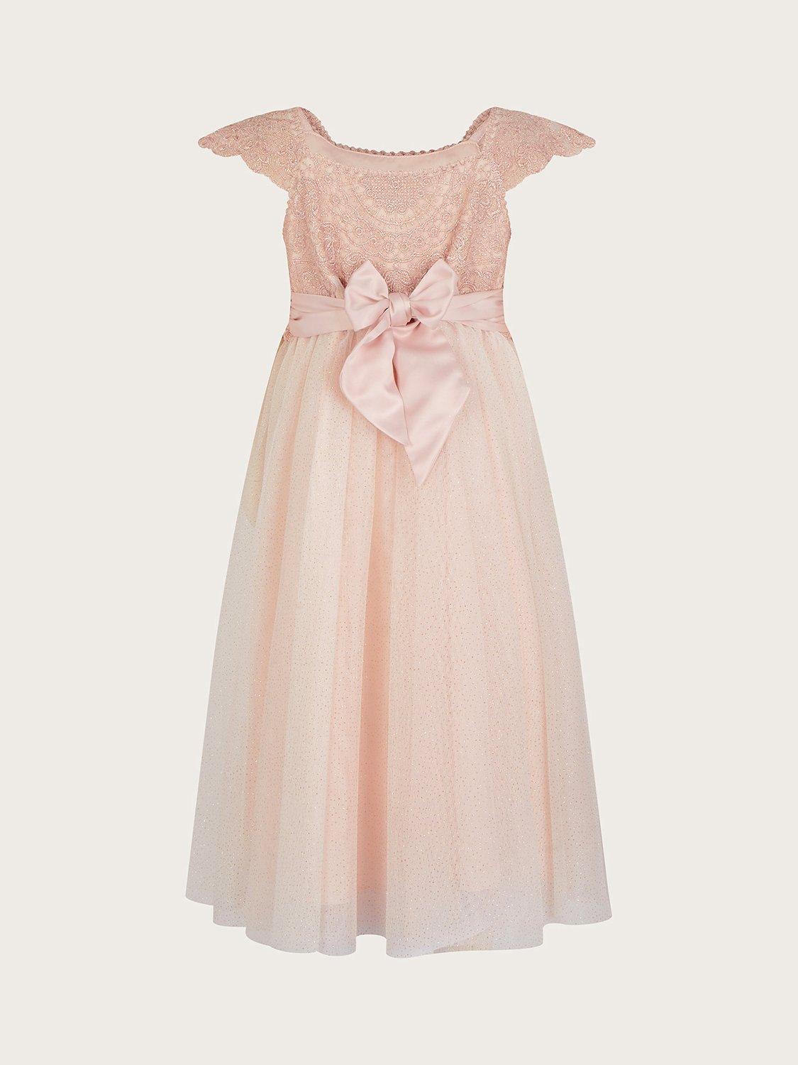 Product image 4 of 5, which shows Monsoon Kids' Estella Dress, Pink, 3 years