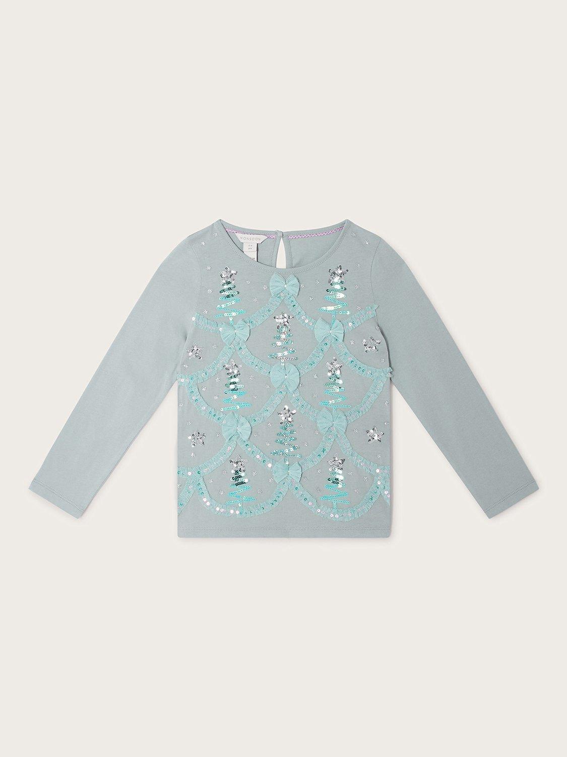 Monsoon Kids' Long Sleeve Christmas Tree/Fairies Top