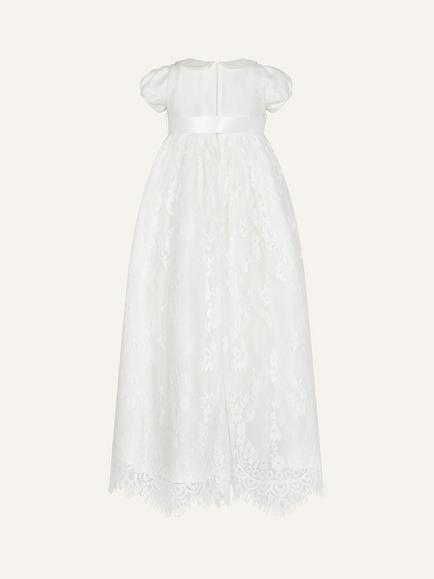 Monsoon Baby Provenza Silk Blend Dress, Ivory - view 2, Ivory