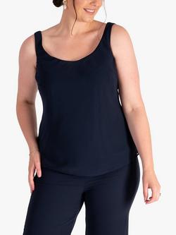 chesca Chiffon Scoop Neck Camisole, Navy, Navy