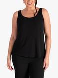 chesca Chiffon Camisole Top, Black