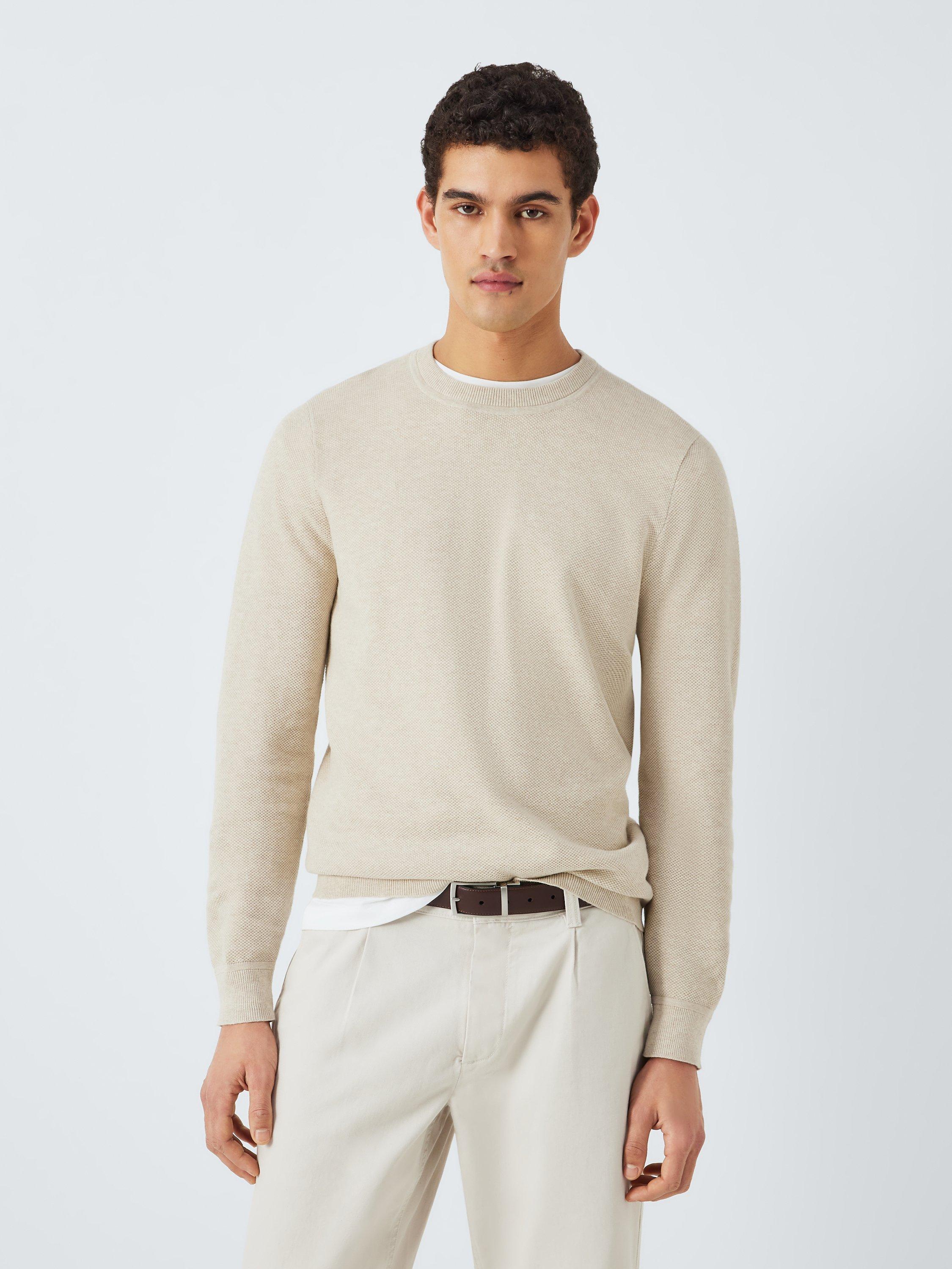John Lewis Cotton Knitted Jumper, Natural