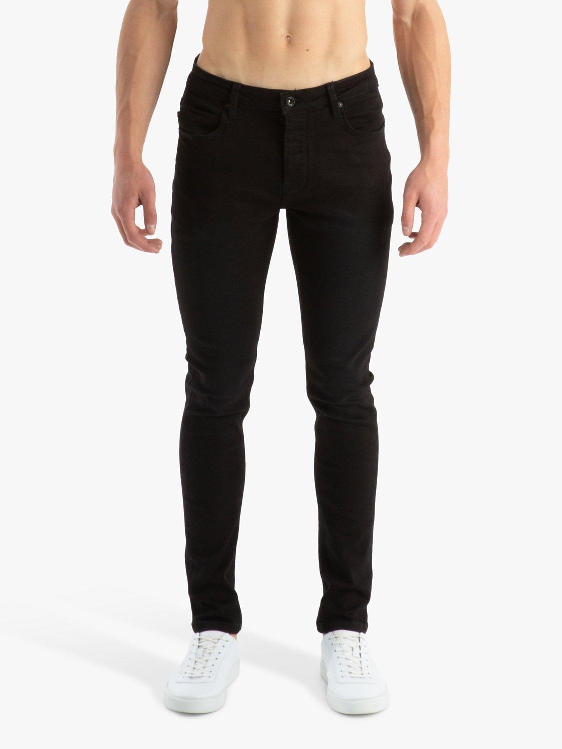 LUKE 1977 Vacuum Demin Slim Fit Jeans, Black Worn