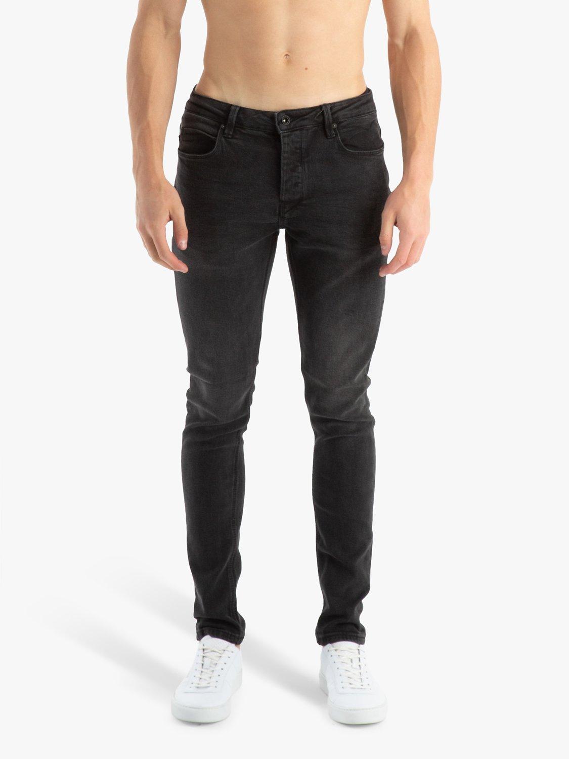 LUKE 1977 Vacuum Demin Slim Fit Jeans, Black Midnight
