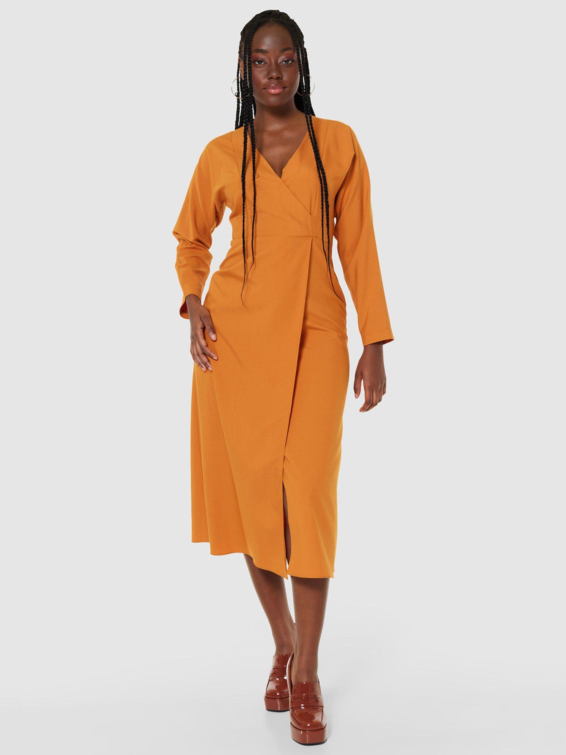 Closet London Kimono Wrap Dress, Copper