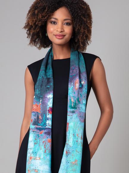 Alie Street Azra Aquatic Ombre Woven Scarf, Multi, Multi