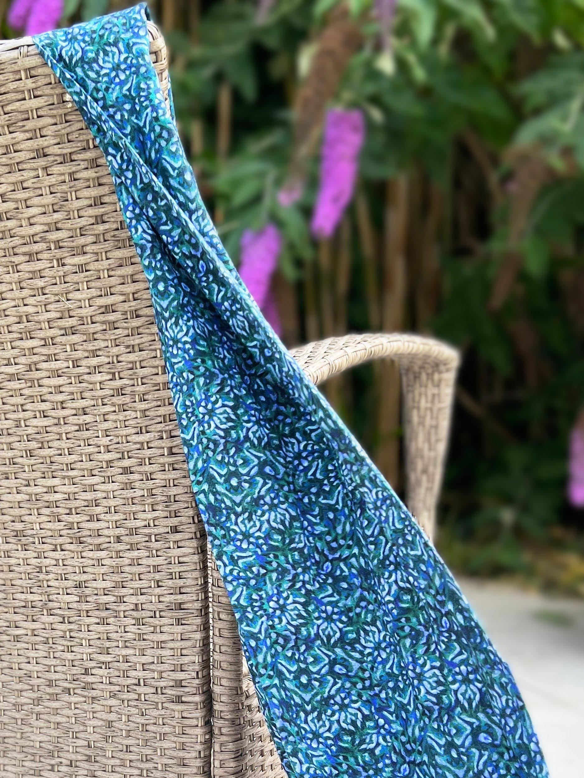 Product image 5 of 8, which shows Alie Street Azra Woven Scarf, Blue, One Size