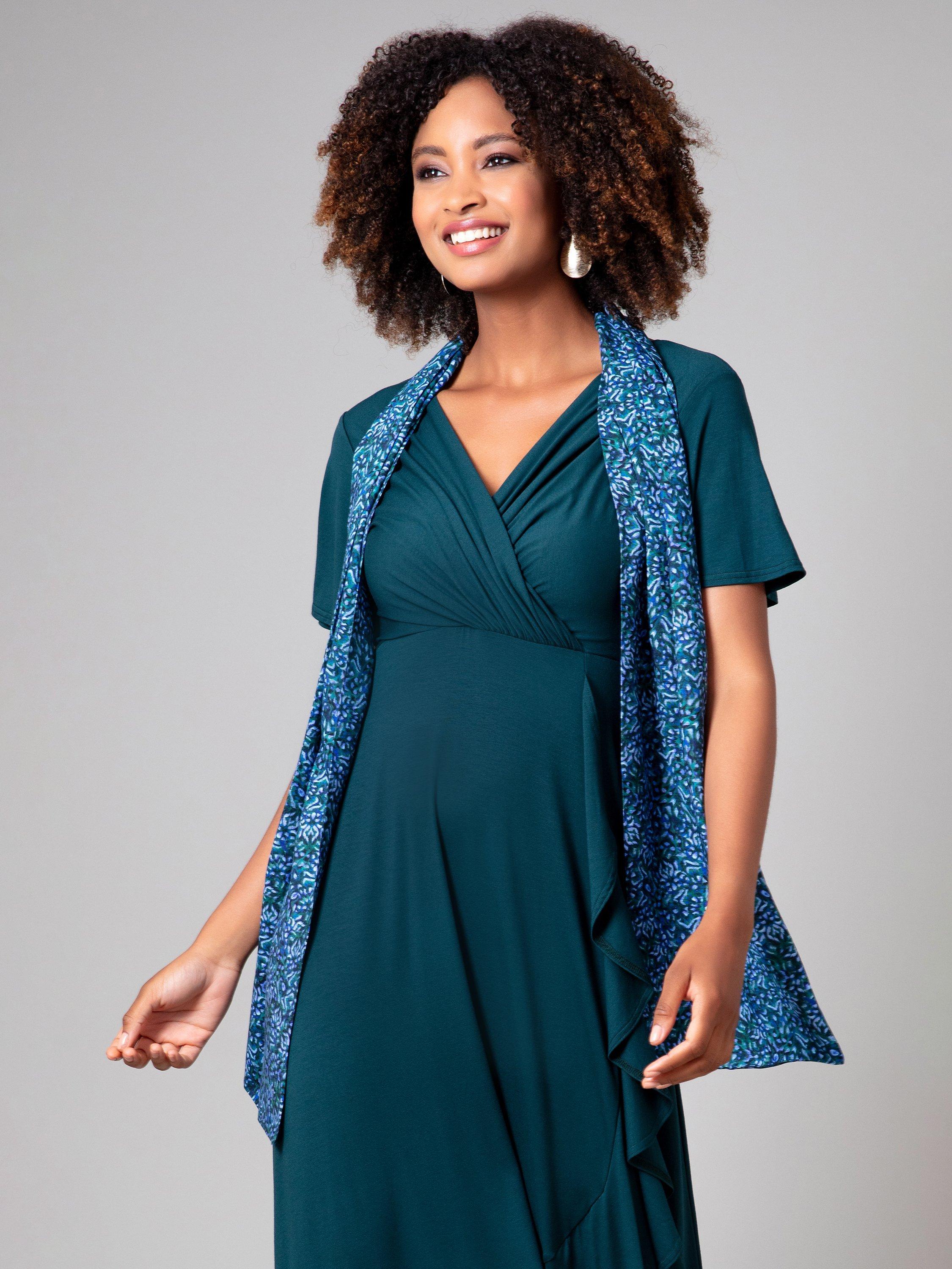 Product image 7 of 8, which shows Alie Street Azra Woven Scarf, Blue, One Size