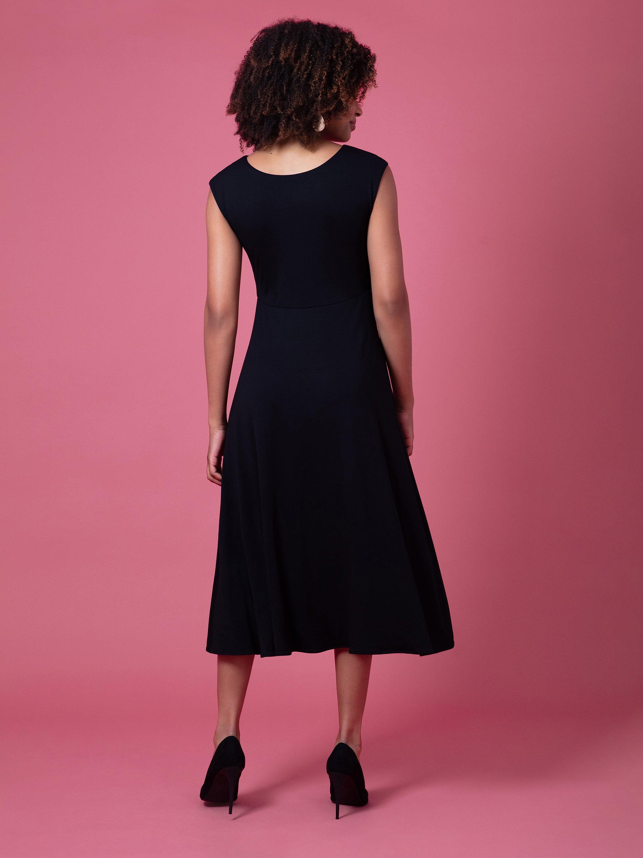 Product image 5 of 8, which shows Alie Street Luna Midi Dress, Black, 6-8