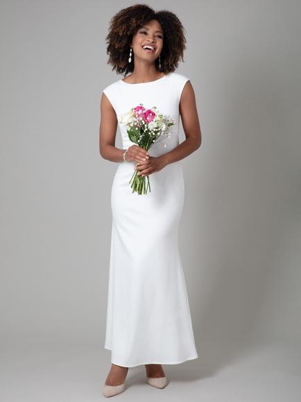 Alie Street Pippa Ponte Roma Wedding Dress, Ivory - view 2, Ivory