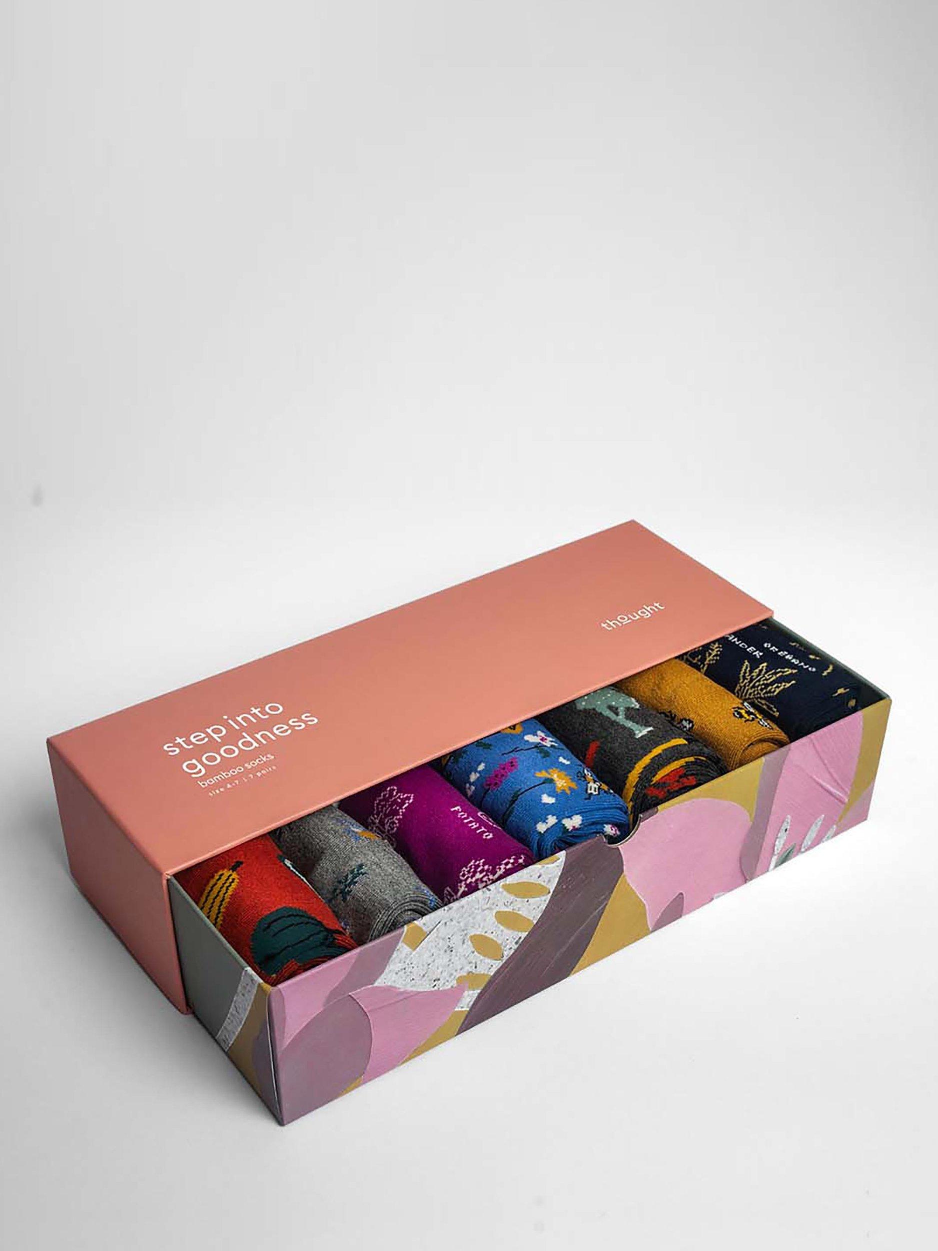 Thought Ginney Sock Gift Box, Pack of 7,Multi