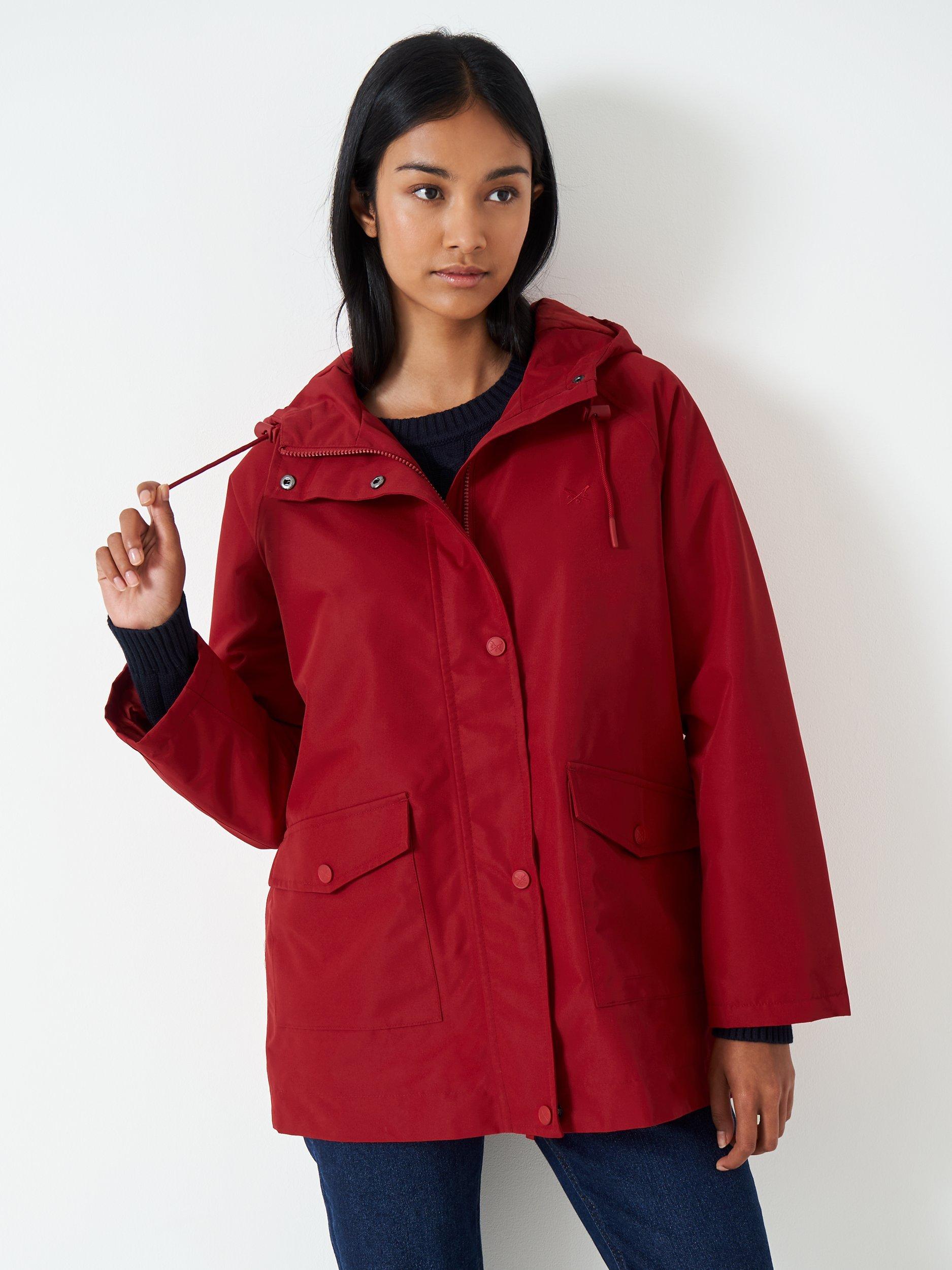 Crew Clothing Selina Seam Taped Waterproof Jacket, Red Wine