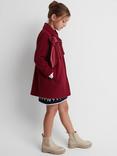 Reiss Kids' Valerie Bow Detail Coat, Red